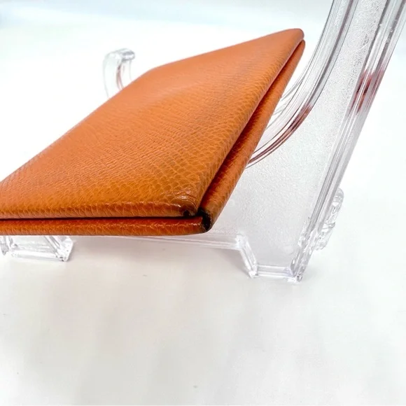 ★Hermes Calvi Card Holder Epsom & Palladium Abricot★ Calvi card holder | Hermès USA